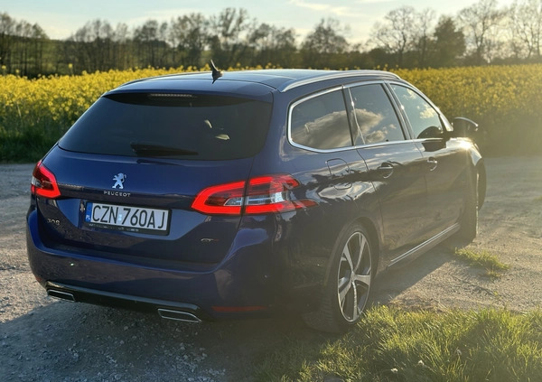 Peugeot 308 cena 64900 przebieg: 104000, rok produkcji 2018 z Trzebnica małe 211